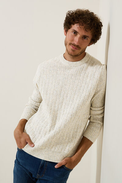 Kabeltrui met ronde hals