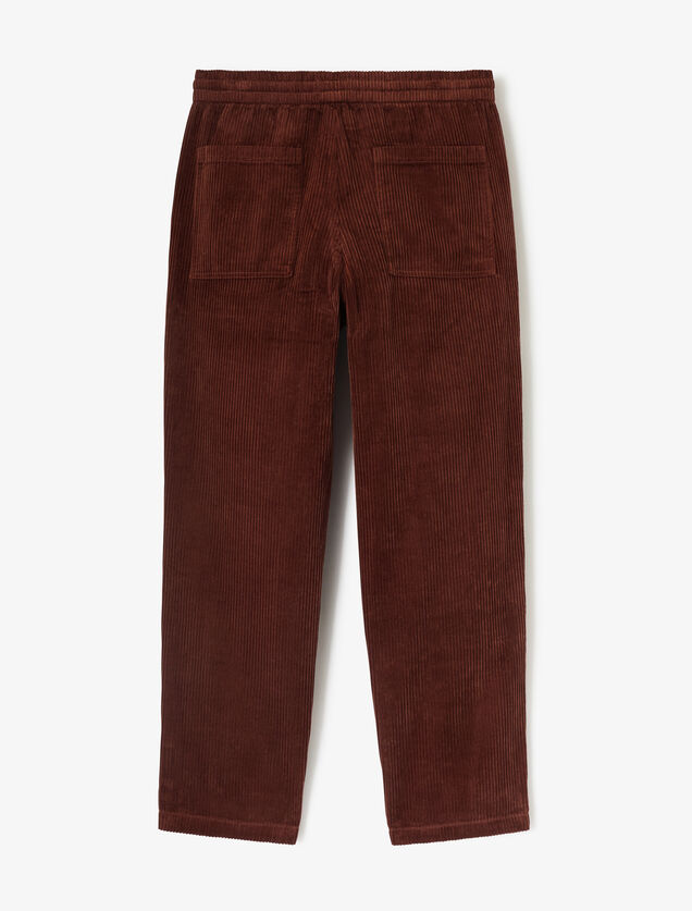 Pantalon en velours taille &eacute;lastiqu&eacute;e