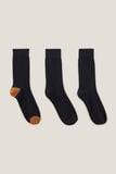 Set van 3 paar sokken met micromotieven in biokato