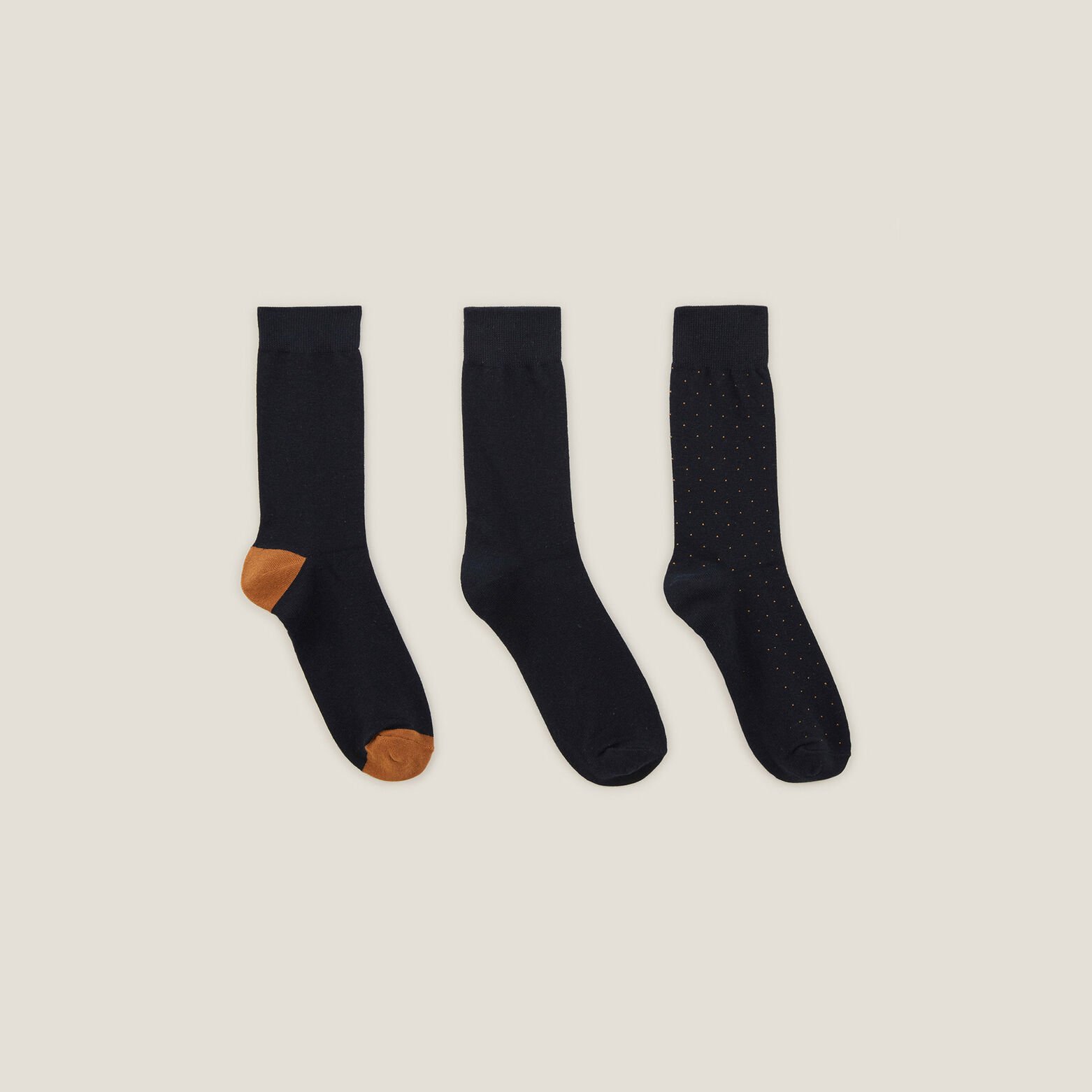 Lot de 3 paires chaussettes micro motif