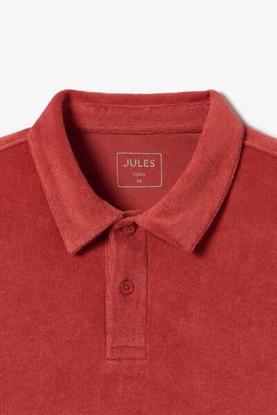 Polo manches courtes uni mati&egrave;re &eacute;ponge