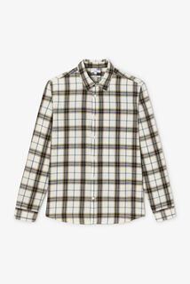 Chemise en coton flanelle &agrave; carreaux