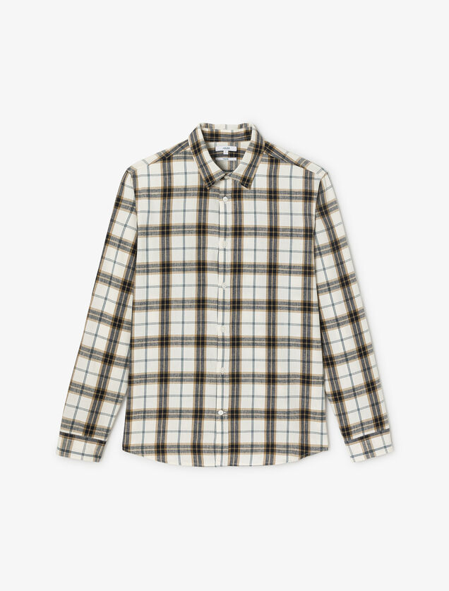Chemise en coton flanelle &agrave; carreaux