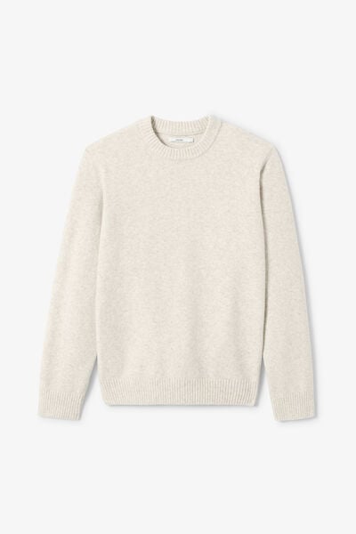 Pull col rond mousseux coton majoritaire