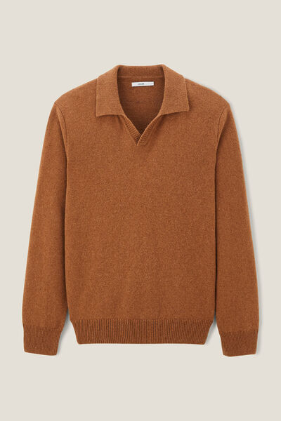 Polo en maille col resort