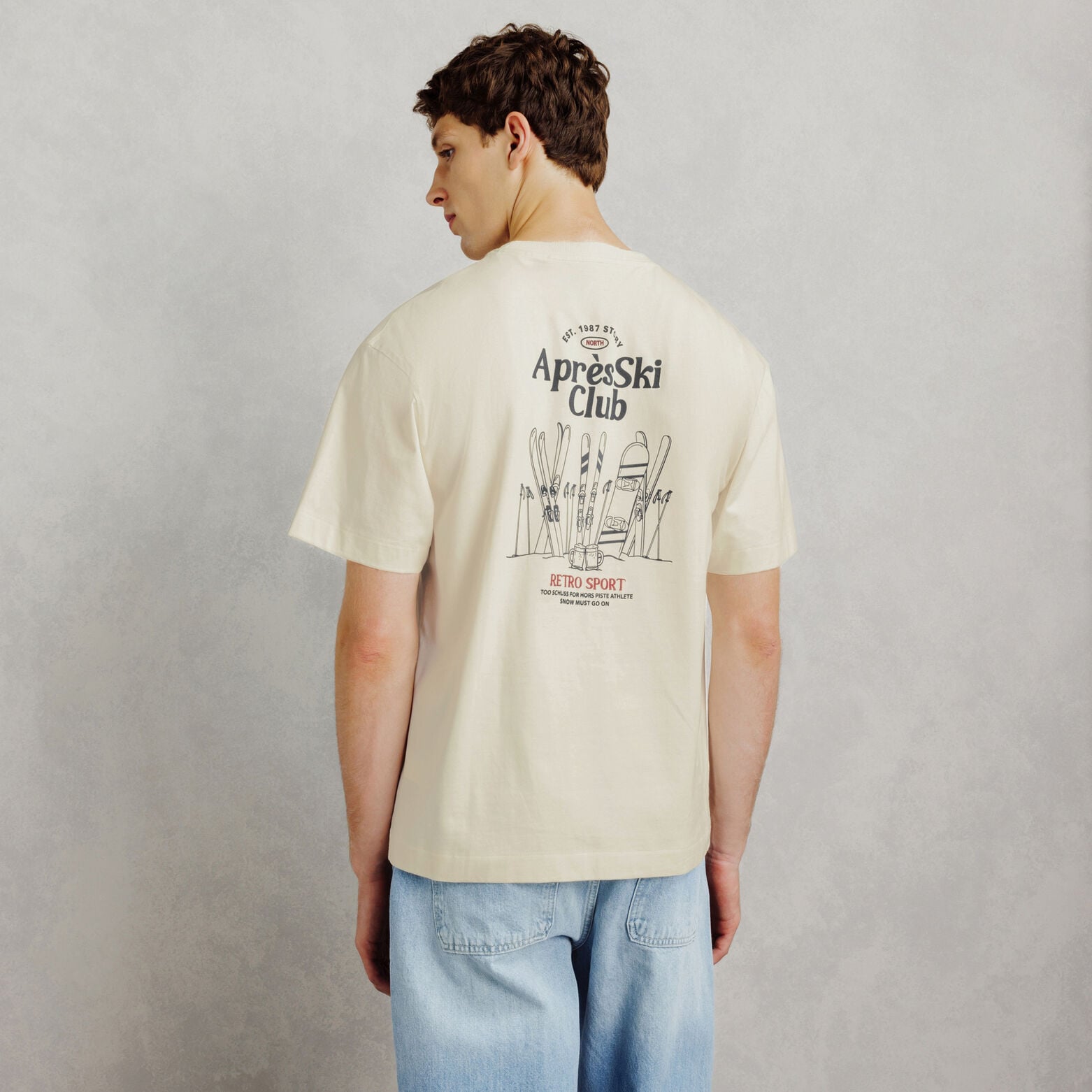 Tee shirt 100% coton imprim&eacute; "Apr&egrave;s Ski Club"