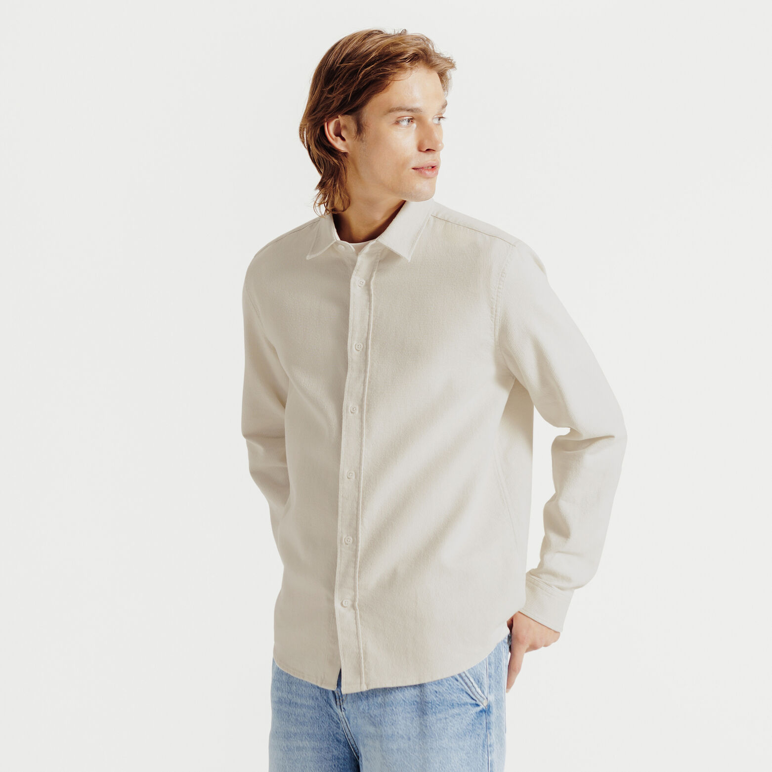 Chemise en coton gaufrée