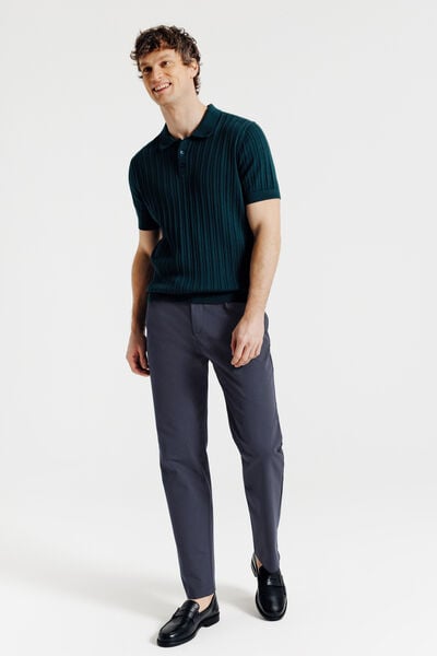 Pantalon chino &agrave; plis