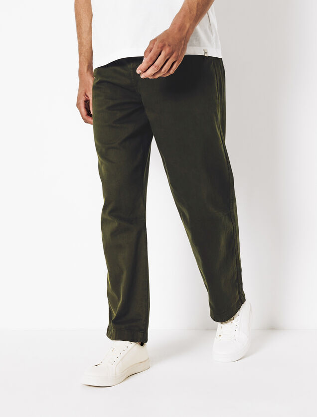 Pantalon chino large léger en coton