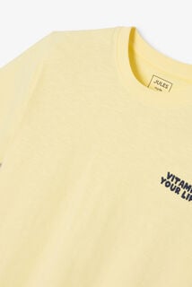 T-shirt in katoen met borduursel