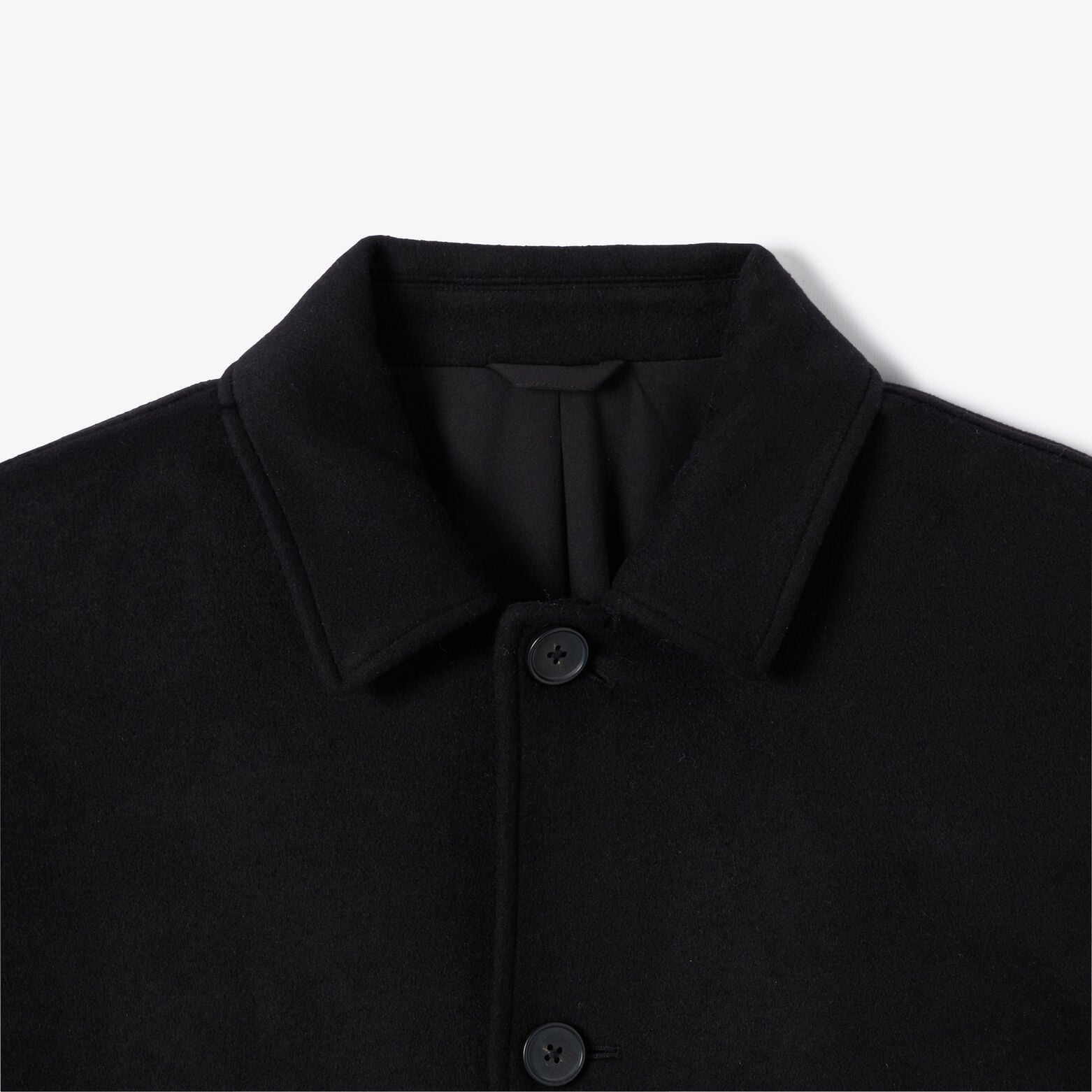 Manteau long col chemise laine majoritaire
