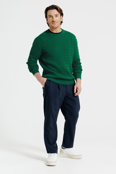 Kabeltrui met ronde hals