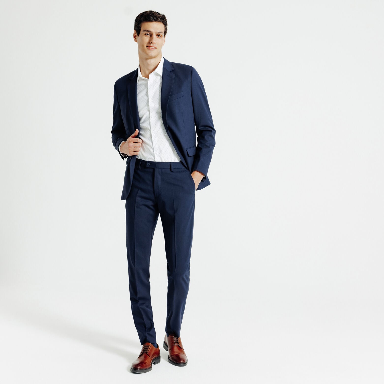 Chemise sans repassage imprim&eacute;e regular