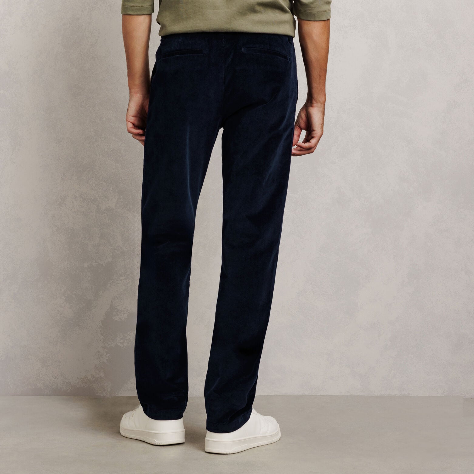 Fluwelen straight chinobroek