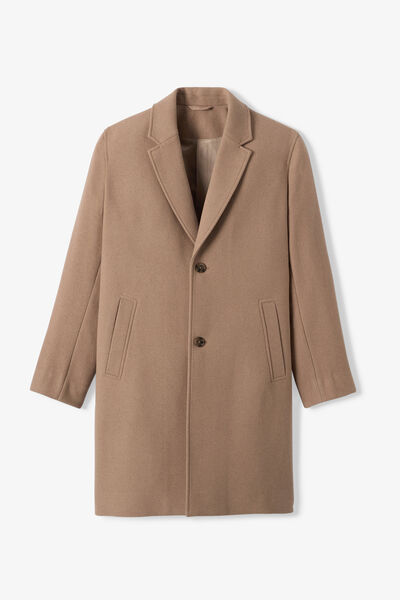 Manteau contenant de la laine col tailleur