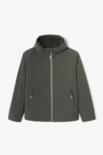 Blouson &agrave; capuche doubl&eacute; en sherpa