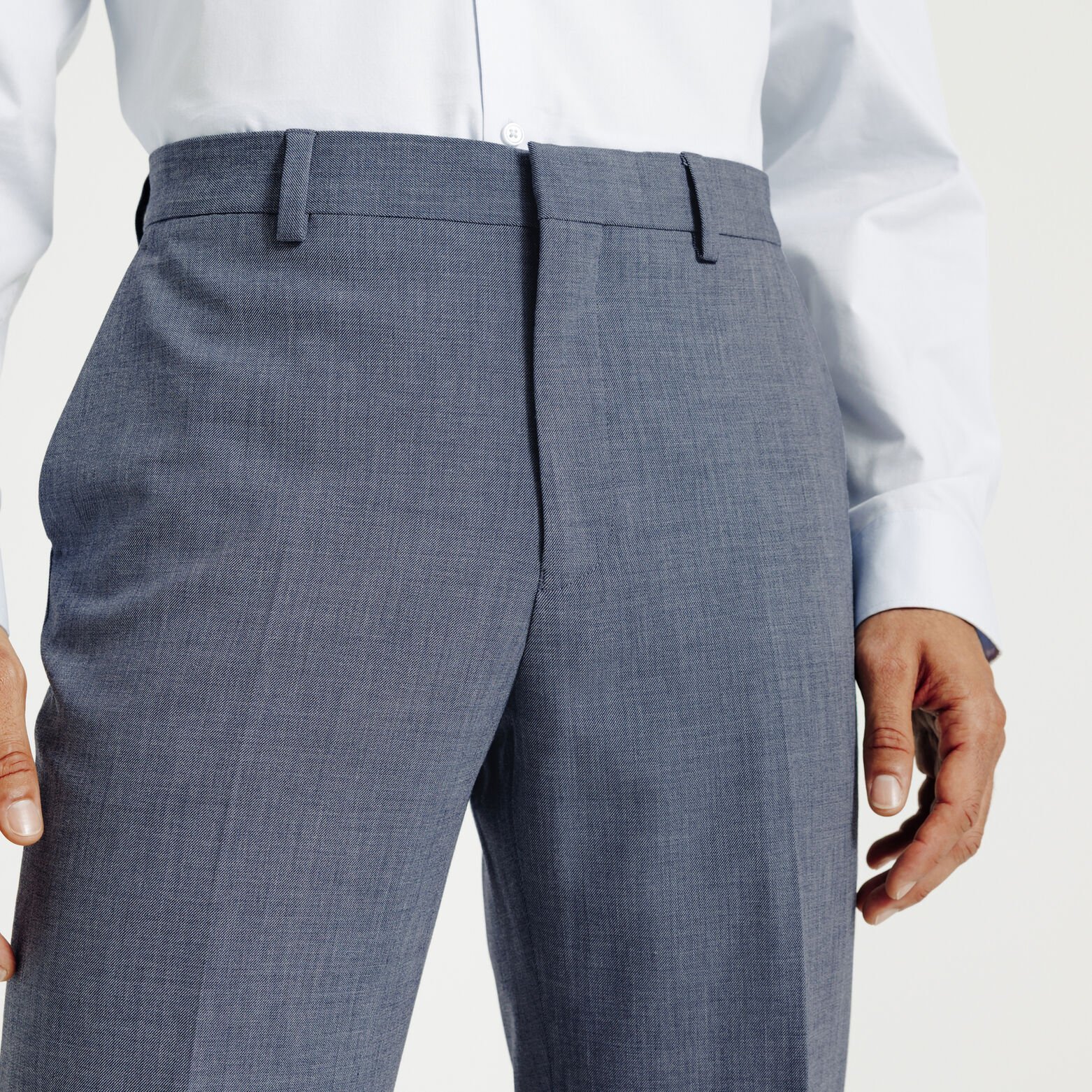 Tweekleurige comfort fit kostuumbroek