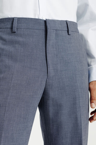 Tweekleurige comfort fit kostuumbroek