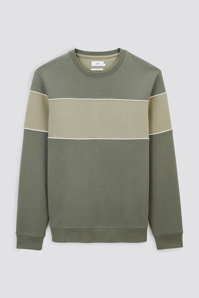 TED BAKER - PULL MANCHES LONGUES COTON VERT CLAIR BADGE CREW TED BAKER - PULL MANCHES LONGUES COTON VERT CLAIR BADGE CREW