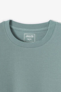 T-shirt lange mouwen in reli&euml;fstof
