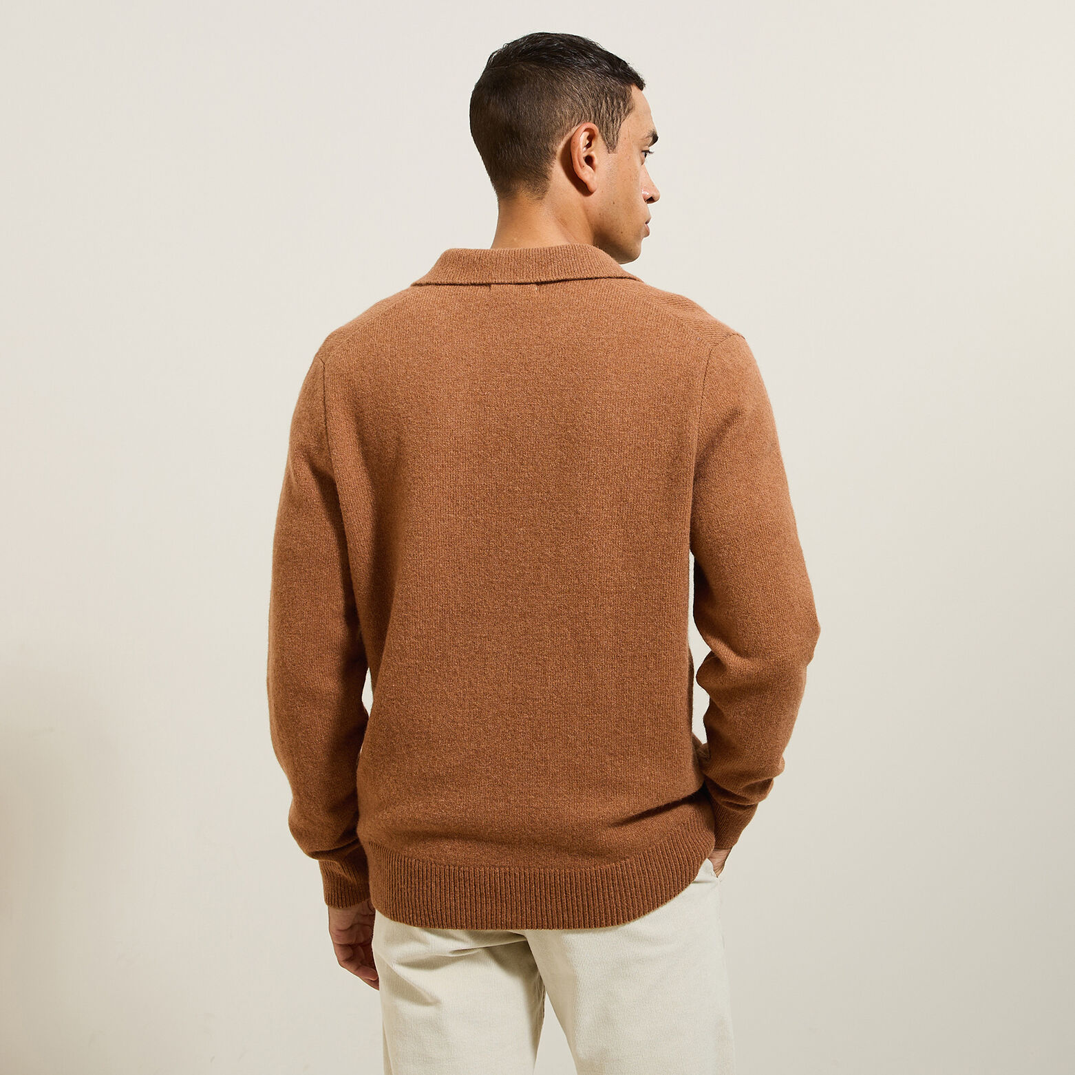 Polo en maille col resort