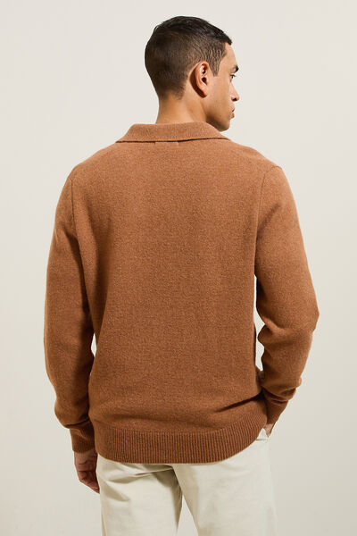 Polo en maille col resort