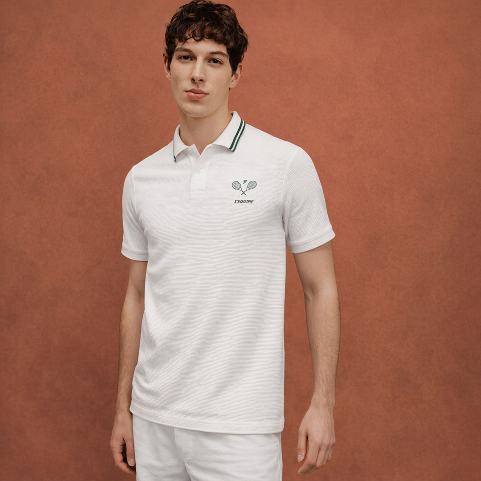 Het pakket polo bermuda L'&Eacute;quipe licentie - Wit