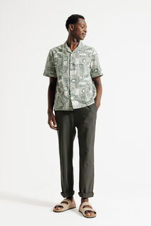 Pantalon loose mati&egrave;re textur&eacute;e