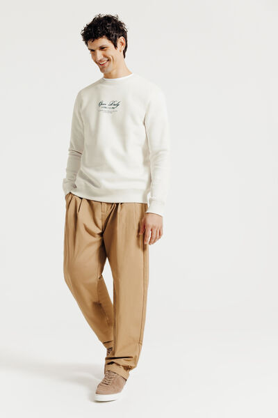 Sweat col rond imprim&eacute; devant dos