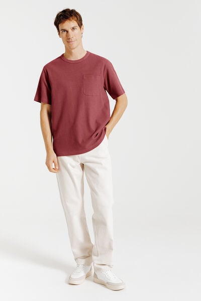 T-shirt in wafelstof