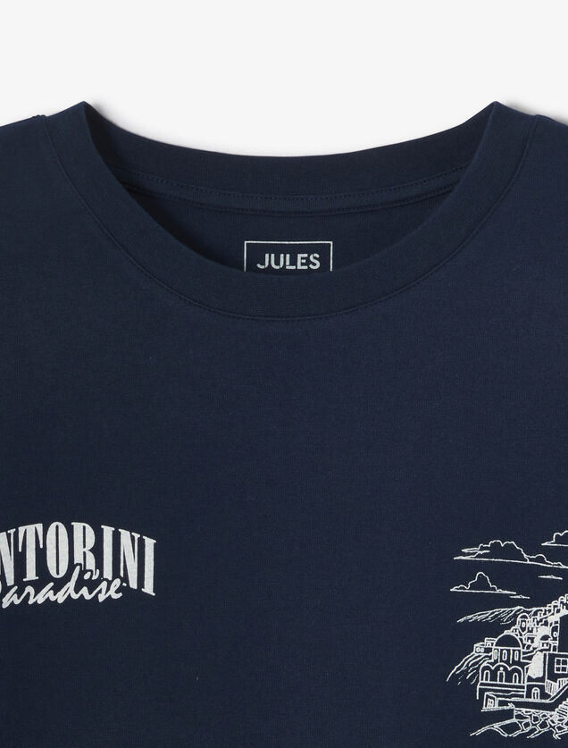 Tee shirt imprimé devant dos paysage