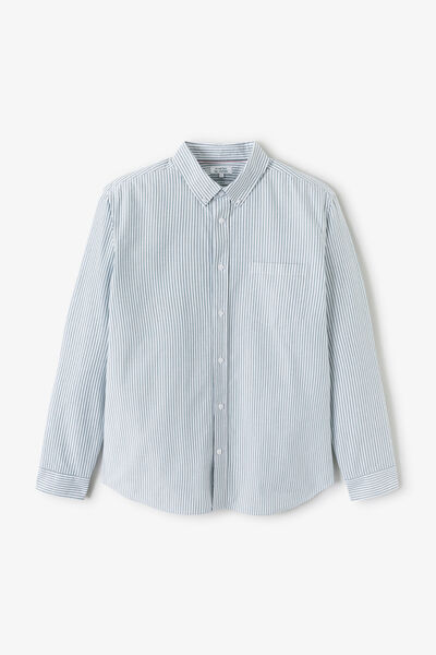 Het perfecte gestreepte hemd in oxfordkatoen