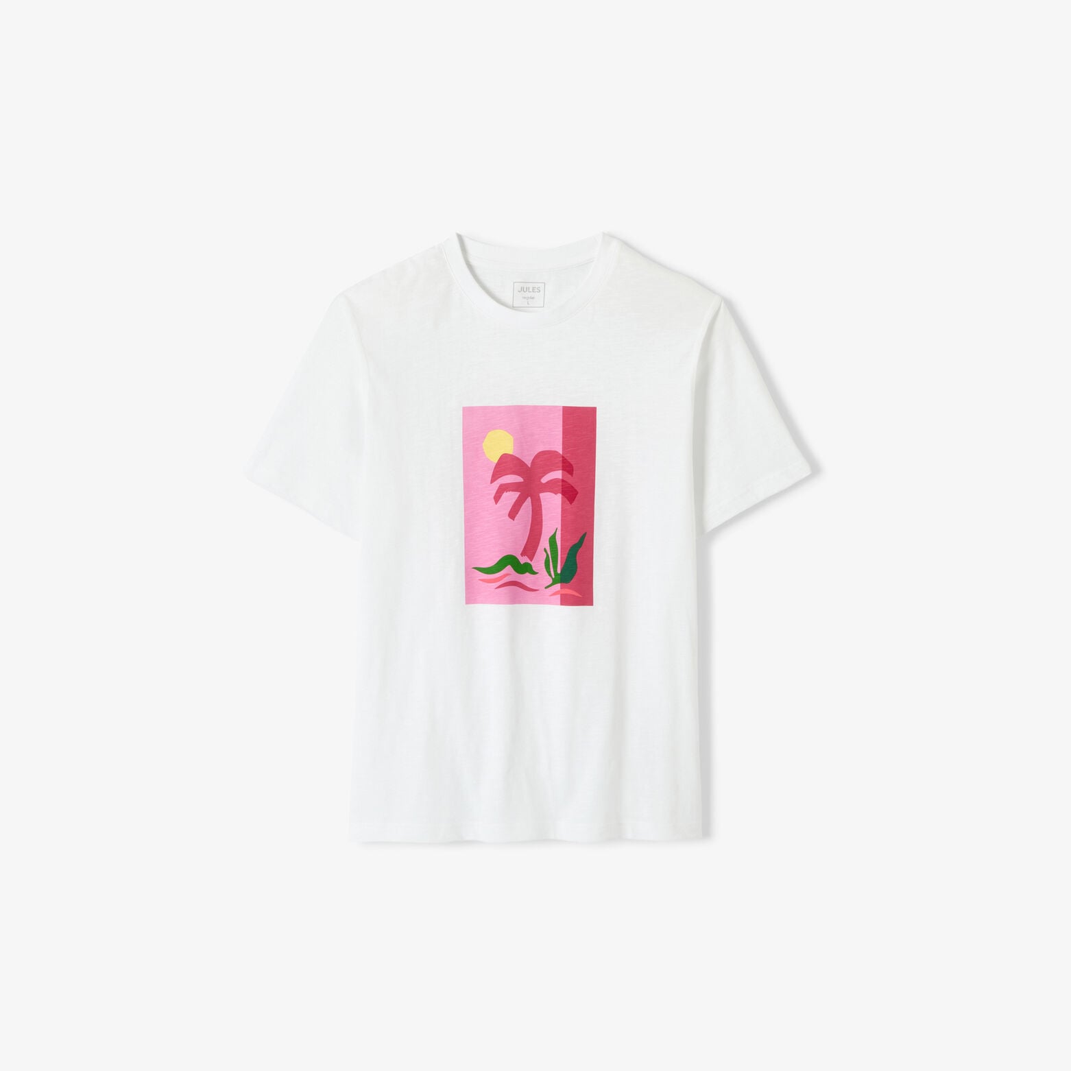 Tee shirt mati&egrave;re flamm&eacute;e imprim&eacute; devant