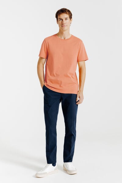 Tee shirt en coton col rond basique