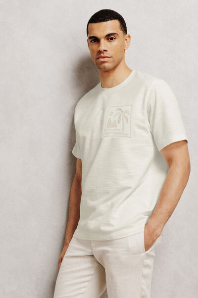 Tee shirt brod&eacute; textur&eacute;