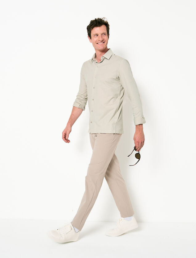 Chemise en maille coton slim