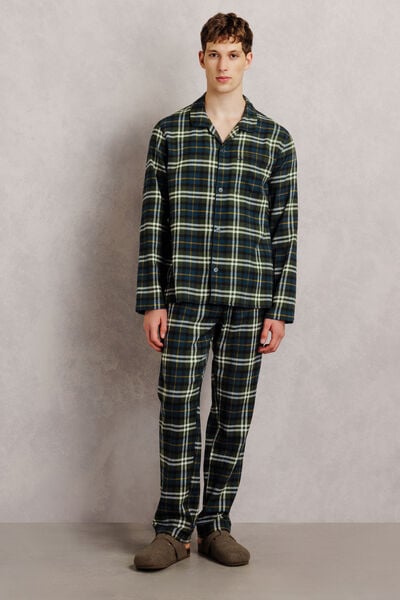 Ensemble pyjama en flanelle &agrave; carreaux