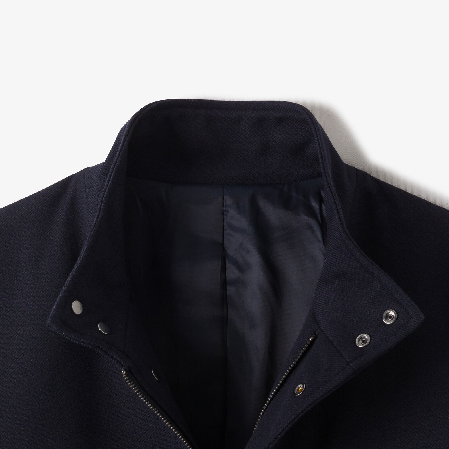 Lange wintermantel met opstaande kraag