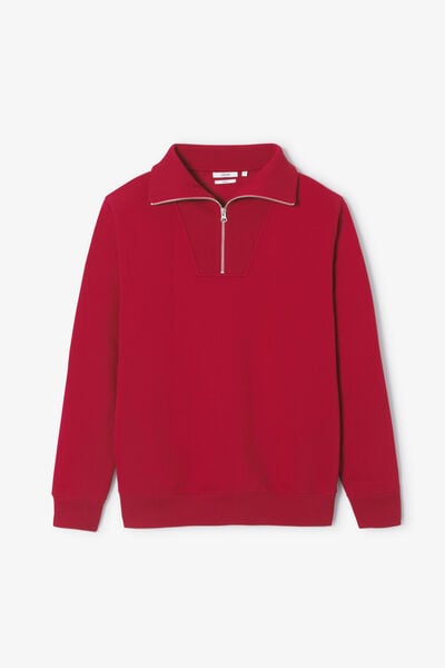 Sweat col camionneur zipp&eacute;