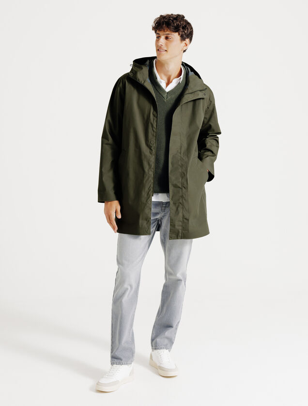 Parka longue waterproof &agrave; capuche