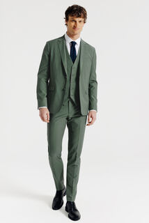 Slim fit kostuumgilet in bi-stretchstof