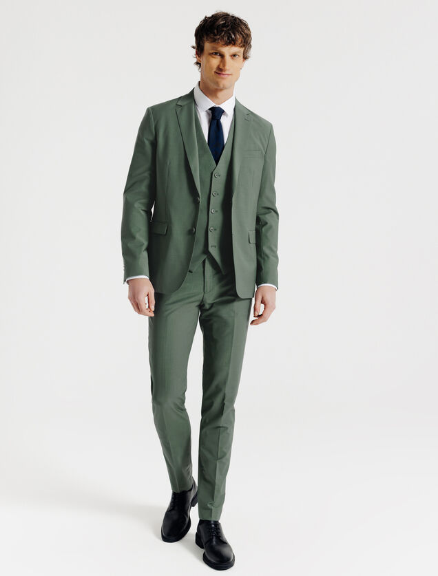 Slim fit kostuumgilet in bi-stretchstof