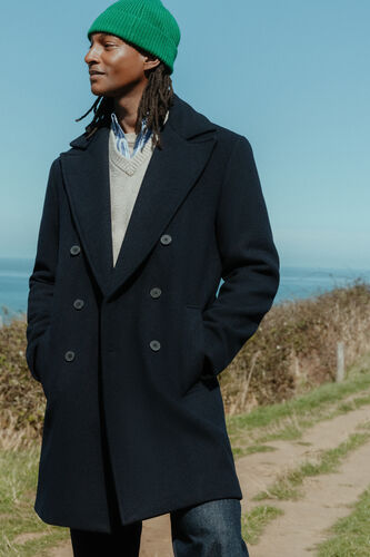 Manteau long hiver croisé