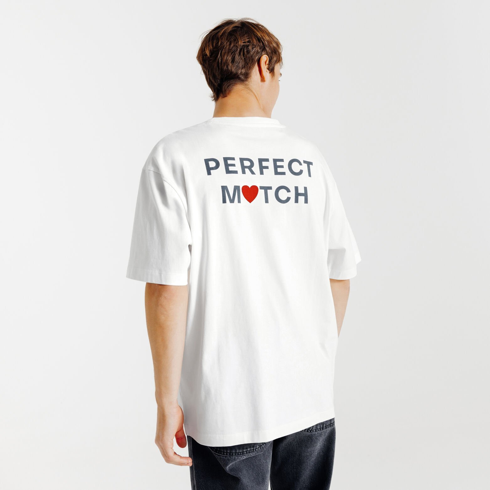 T-shirt met Sint-Valentijn print voor- en achteraa