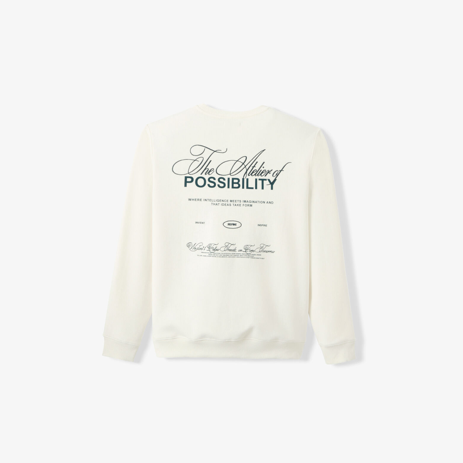 Sweat col rond imprim&eacute; devant dos