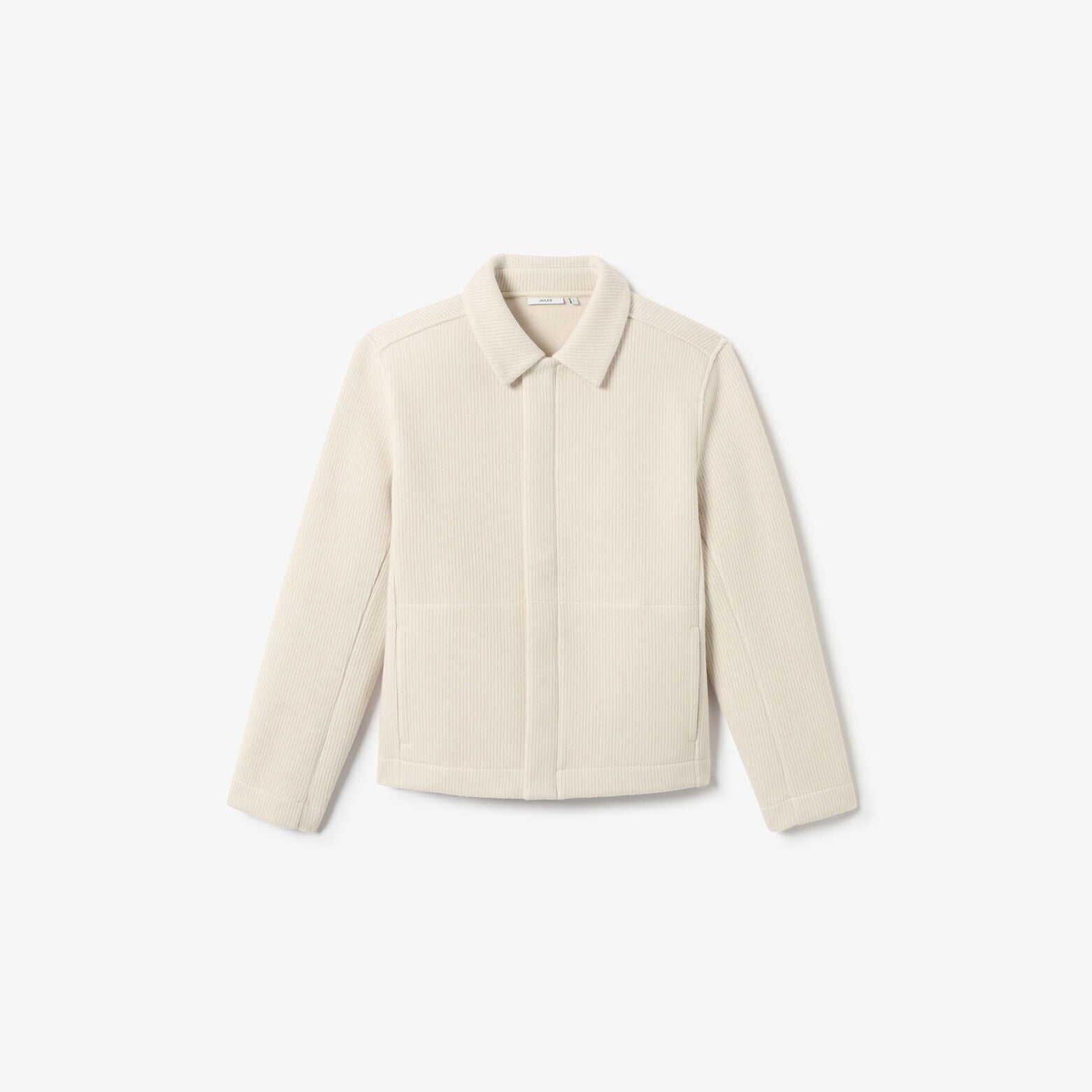 Veste col chemise zipp&eacute;e en molleton