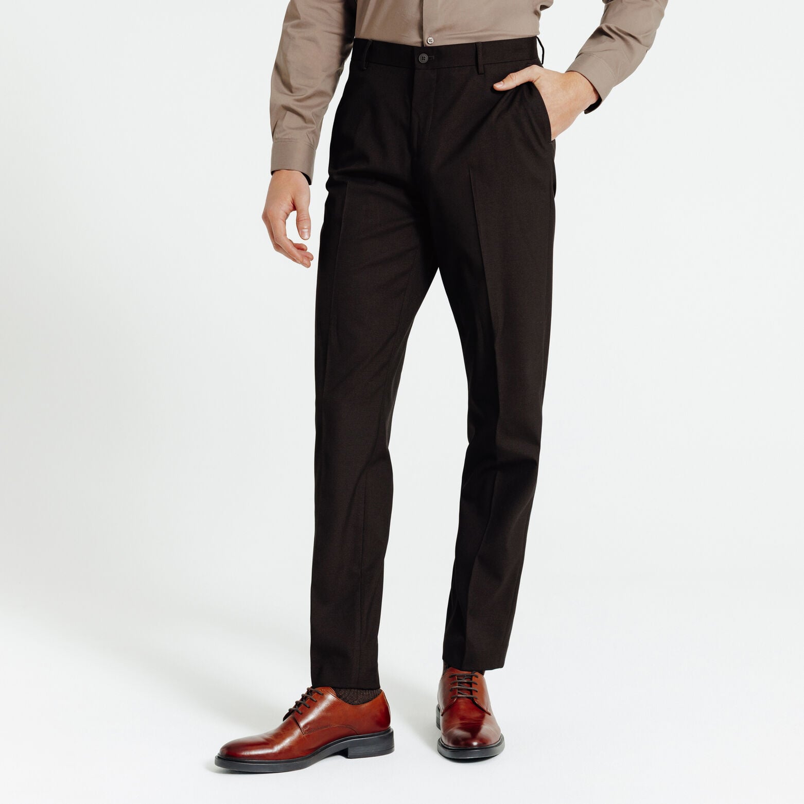 Pantalon de costume confort uni