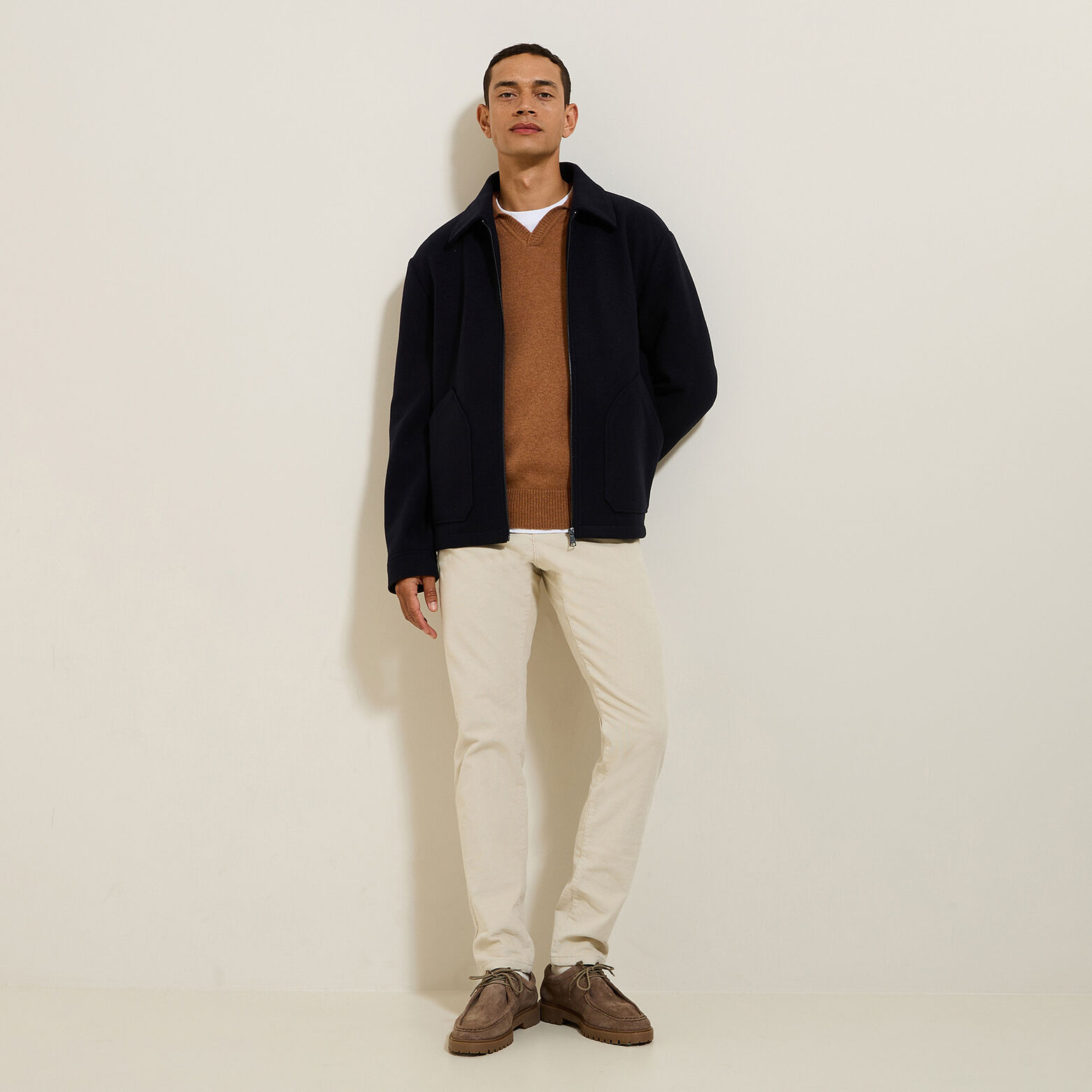 Polo en maille col resort