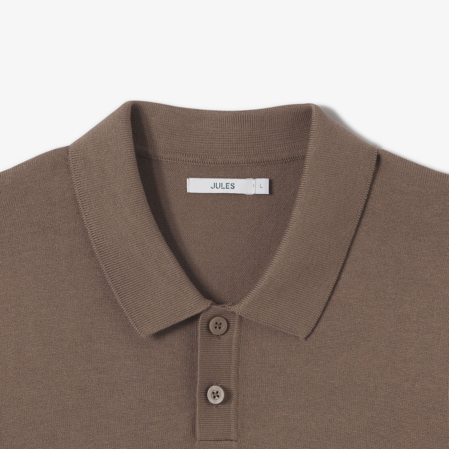 Polo en maille manches courtes col boutonn&eacute;