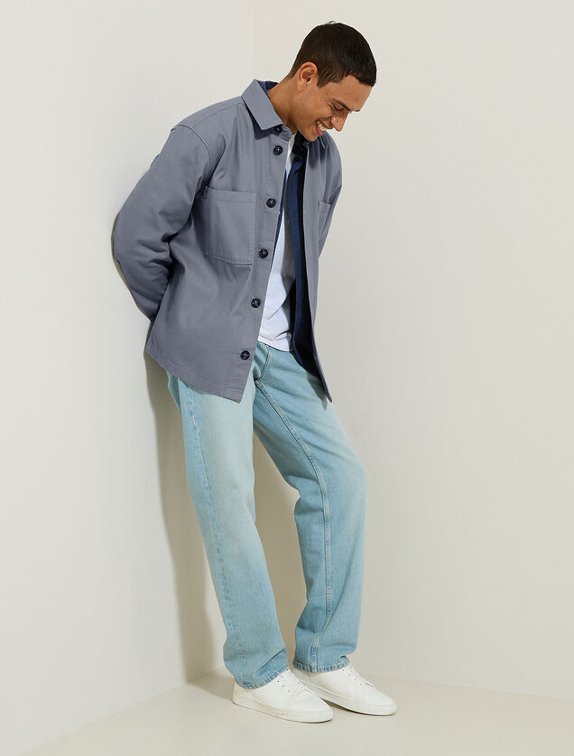 Surchemise en coton col chemise